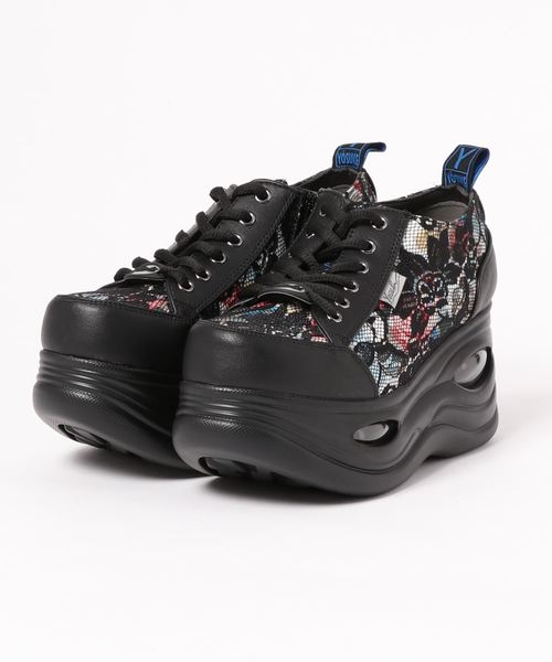 YOSUKE（ヨースケ）の「「YOSUKE/ヨースケ」厚底レースアップスニーカー（スニーカー・レディース・ホワイト/ブラック/ブラックミックス/ピンク系その他/ネイビー/ブラック系その他/ホワイト系その他/ライトピンク/ブラック×ブラック・23/24/22.5/24.5/23.5）」の5枚目の写真