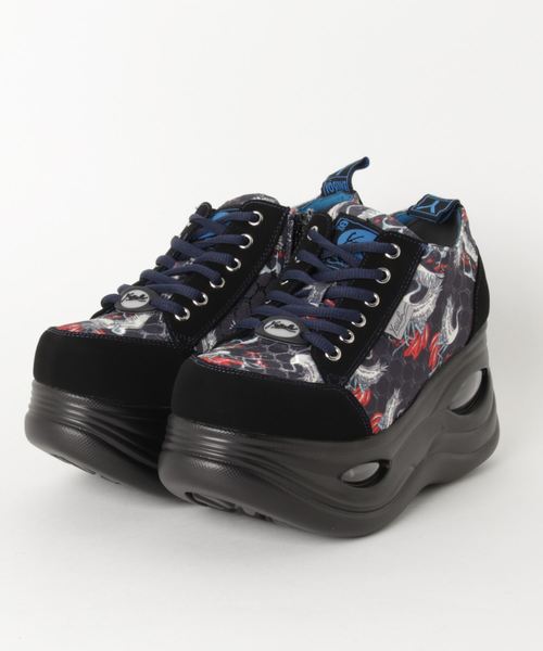 YOSUKE（ヨースケ）の「「YOSUKE/ヨースケ」厚底レースアップスニーカー（スニーカー・レディース・ホワイト/ブラック/ブラックミックス/ピンク系その他/ネイビー/ブラック系その他/ホワイト系その他/ライトピンク/ブラック×ブラック・23/24/22.5/24.5/23.5）」の7枚目の写真