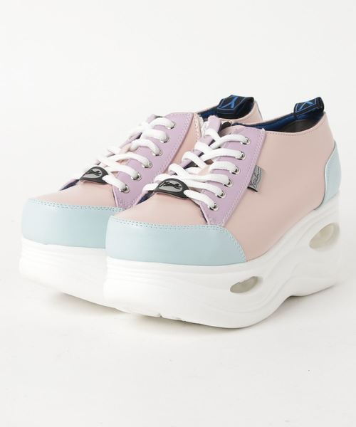 YOSUKE（ヨースケ）の「「YOSUKE/ヨースケ」厚底レースアップスニーカー（スニーカー・レディース・ホワイト/ブラック/ブラックミックス/ピンク系その他/ネイビー/ブラック系その他/ホワイト系その他/ライトピンク/ブラック×ブラック・23/24/22.5/24.5/23.5）」の8枚目の写真