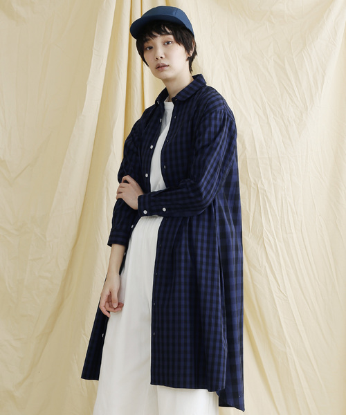 Merlot Ikyu メルローイキュウ の 切替ギンガムチェックシャツワンピース2584 シャツワンピース Wear
