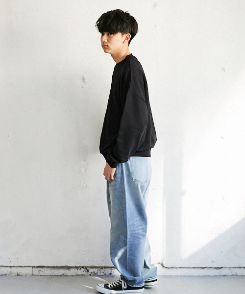 PairPair(ペアペア)の「裏毛ヘンリーネックプルオーバー(Tシャツ/カットソー・メンズ・ブラック/ベージュ/ライトグリーン・FREE)」の6枚目の写真