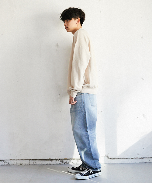 PairPair(ペアペア)の「裏毛ヘンリーネックプルオーバー(Tシャツ/カットソー・メンズ・ブラック/ベージュ/ライトグリーン・FREE)」の12枚目の写真