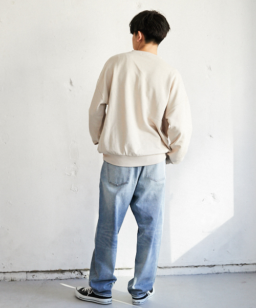 PairPair(ペアペア)の「裏毛ヘンリーネックプルオーバー(Tシャツ/カットソー・メンズ・ブラック/ベージュ/ライトグリーン・FREE)」の13枚目の写真