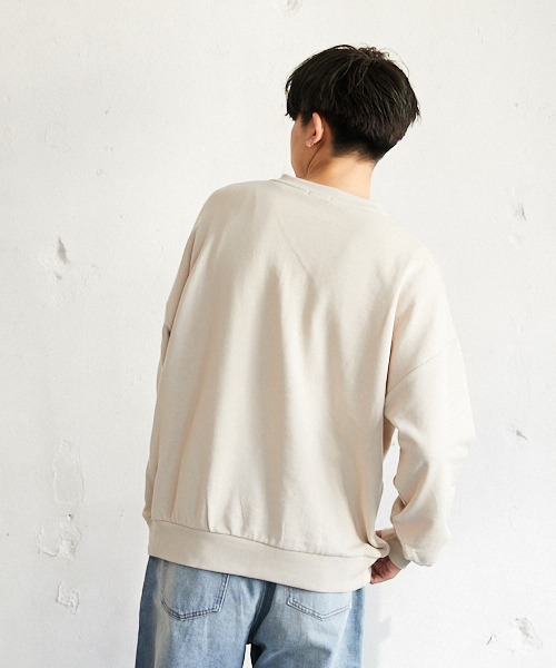 PairPair(ペアペア)の「裏毛ヘンリーネックプルオーバー(Tシャツ/カットソー・メンズ・ブラック/ベージュ/ライトグリーン・FREE)」の16枚目の写真