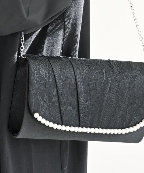 rps（アールピーエス）の「レースパール２ＷＡＹクラッチバッグ（クラッチバッグ・レディース・ブラック/ベージュ・フリー）」の6枚目の写真