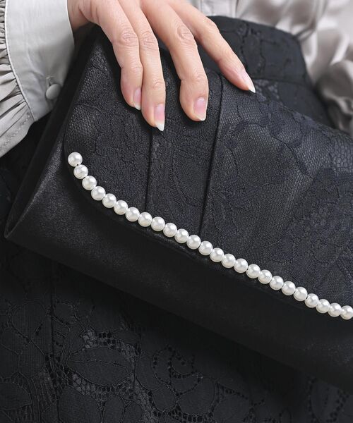 rps（アールピーエス）の「レースパール２ＷＡＹクラッチバッグ（クラッチバッグ・レディース・ブラック/ベージュ・フリー）」の11枚目の写真