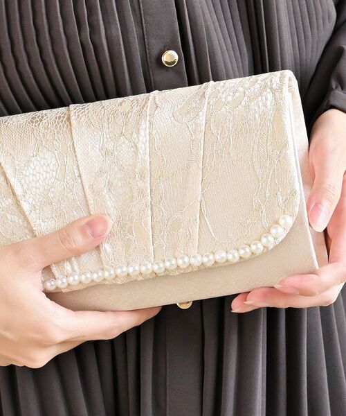 rps（アールピーエス）の「レースパール２ＷＡＹクラッチバッグ（クラッチバッグ・レディース・ブラック/ベージュ・フリー）」の16枚目の写真