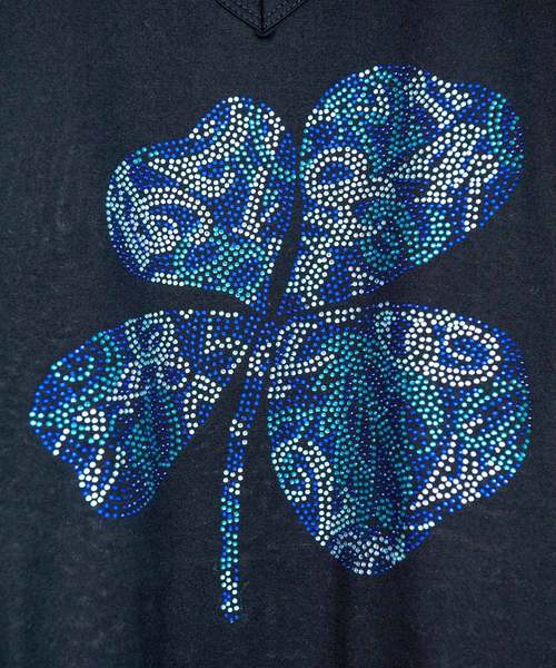 Buffalo Bobs（バッファローボブズ）の「QUADRIFOGLIO(クアドリフォリオ)メタルフィット Tシャツ（Tシャツ/カットソー・メンズ・ホワイト/ブラック・2-3/3-4/1-2）」の6枚目の写真