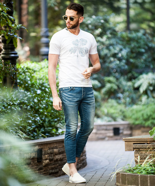 Buffalo Bobs（バッファローボブズ）の「QUADRIFOGLIO(クアドリフォリオ)メタルフィット Tシャツ（Tシャツ/カットソー・メンズ・ホワイト/ブラック・2-3/3-4/1-2）」の20枚目の写真