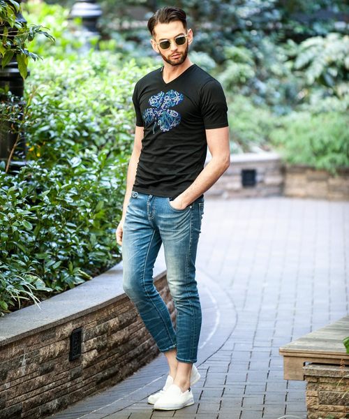 Buffalo Bobs（バッファローボブズ）の「QUADRIFOGLIO(クアドリフォリオ)メタルフィット Tシャツ（Tシャツ/カットソー・メンズ・ホワイト/ブラック・2-3/3-4/1-2）」の11枚目の写真