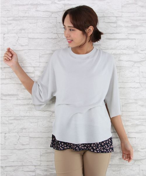 sabstreet my standard(サブストリートマイスタンダード)の「ホールガーメントニット【大きいサイズ対応】【9号(M)~19号(5L)】(ニット/セーター・レディース・ホワイト/グレー/グリーン/ネイビー・15号/19号/9号)」の2枚目の写真