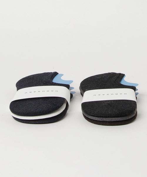 HARUSAKU CC（ハルサクシーシー）の「HARUSAKU CC　Men's loafer & Sneaker socks 6P set：ハルサク メンズローファー＆スニーカーソックス　6Pセット（ソックス/靴下・メンズ・ホワイト/ネイビー・M）」の3枚目の写真