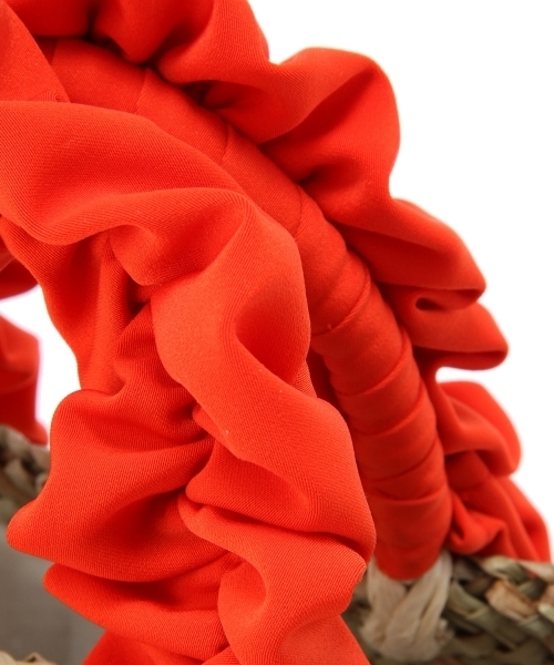 Jewel Changes（ジュエルチェンジズ）の「JC ギャザーハンドル カゴ BAG（かごバッグ・レディース・ピンク/レッド/ネイビー・フリー）」の7枚目の写真