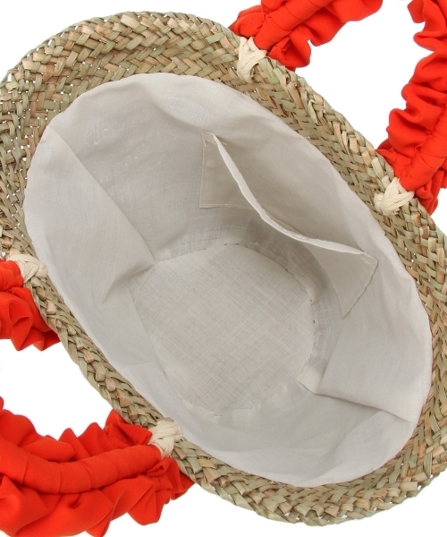 Jewel Changes（ジュエルチェンジズ）の「JC ギャザーハンドル カゴ BAG（かごバッグ・レディース・ピンク/レッド/ネイビー・フリー）」の4枚目の写真