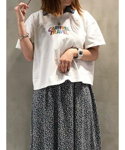 NiCORON(ニコロン)の「レトロ風ロゴプリントプルオーバー○(Tシャツ/カットソー)」|オフホワイト