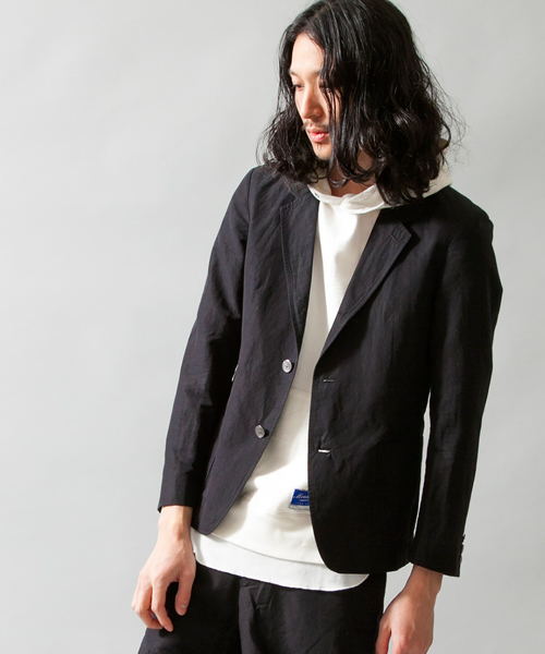 MONKEY TIME（モンキータイム）の「MT∴ ポプリン 3ボタン ブレザー◆（テーラードジャケット・メンズ・ブラック/ネイビー・LARGE/X-LARGE/MEDIUM/SMALL）」の5枚目の写真