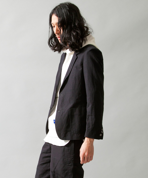 MONKEY TIME（モンキータイム）の「MT∴ ポプリン 3ボタン ブレザー◆（テーラードジャケット・メンズ・ブラック/ネイビー・LARGE/X-LARGE/MEDIUM/SMALL）」の7枚目の写真