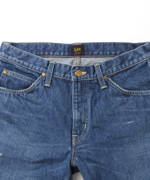 BEAMS(ビームス)の「○Lee×BEAMS / 別注 デニムカットオフ ショーツ(デニムパンツ・メンズ・ライトブルー/ダークブルー・29inch/31inch/33inch)」の8枚目の写真