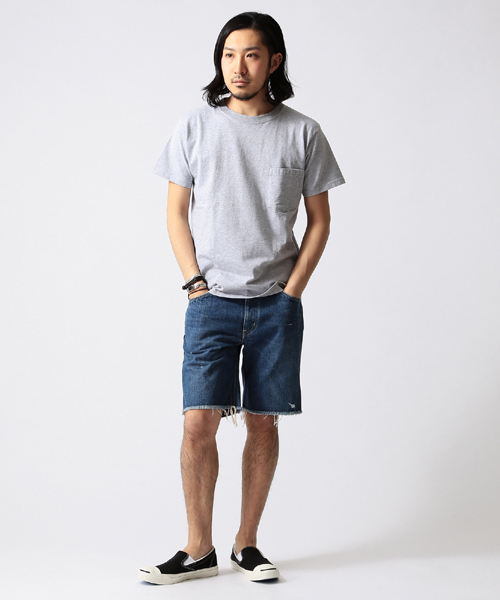 BEAMS(ビームス)の「○Lee×BEAMS / 別注 デニムカットオフ ショーツ(デニムパンツ・メンズ・ライトブルー/ダークブルー・29inch/31inch/33inch)」の5枚目の写真