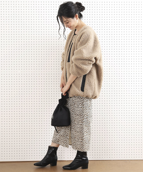 元のボア フリース ジャケット レディース 人気のファッション画像