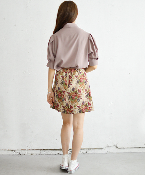 PairPair（ペアペア）の「レオパード柄＆ゴブラン柄台形ミニスカート（スカート・レディース・ベージュ/その他・FREE）」の11枚目の写真