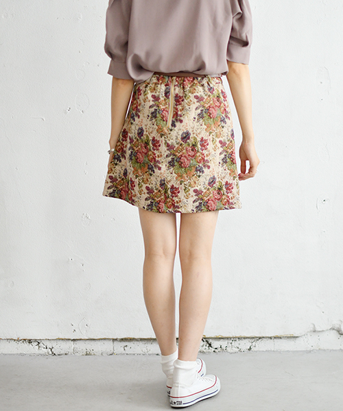 PairPair（ペアペア）の「レオパード柄＆ゴブラン柄台形ミニスカート（スカート・レディース・ベージュ/その他・FREE）」の14枚目の写真