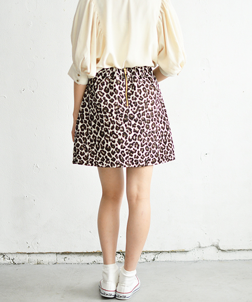 PairPair（ペアペア）の「レオパード柄＆ゴブラン柄台形ミニスカート（スカート・レディース・ベージュ/その他・FREE）」の20枚目の写真