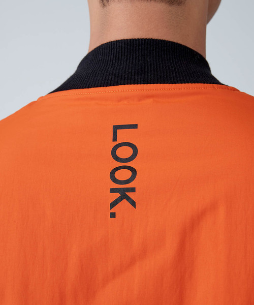 セール】異素材ドッキングチェックボンバージャケット(MA-1)（MA-1