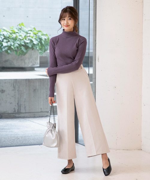 KOBE LETTUCE（コウベレタス）の「スクエアトゥレースアップステッチデザインフラットパンプス（パンプス・レディース・ベージュ/グレイッシュベージュ/ブラウン/ブラック・L/LL/M/S）」の10枚目の写真