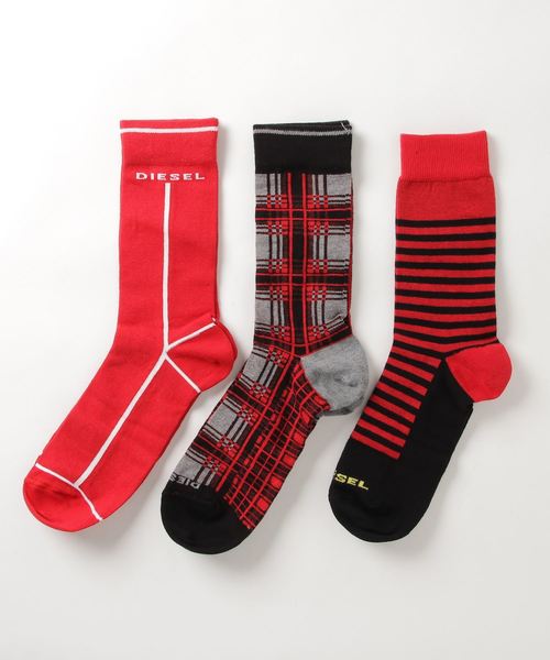Diesel ディーゼル の Diesel ディーゼル 3点setソックス ソックス 靴下 Wear