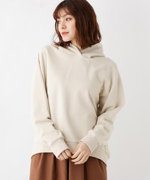 バックスリット裏毛フードプルオーバー