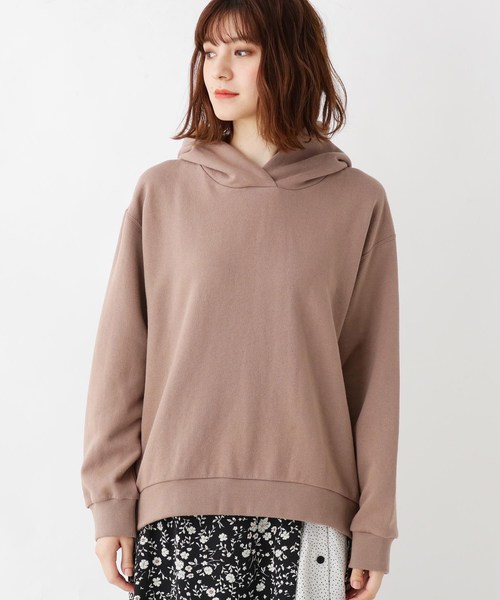 grove（グローブ）の「バックスリット裏毛フードプルオーバー（パーカー・レディース・オフホワイト/ブラウン系その他/ライトベージュ・02/03）」の9枚目の写真