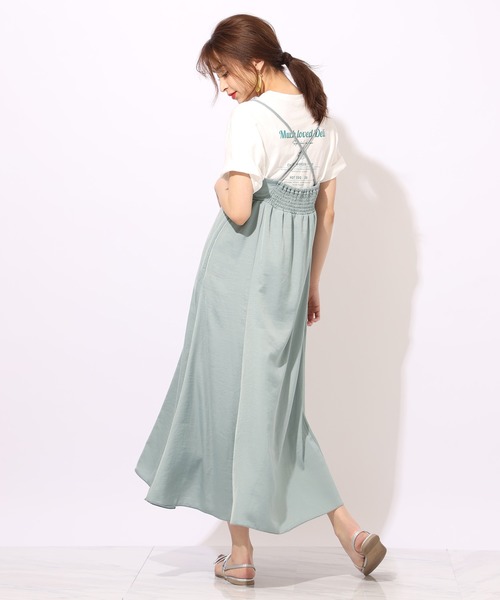 one after another NICE CLAUP（ワンアフターアナザーナイスクラップ）の「キャミワンピース（ジャンパースカート・レディース・ブルー/アイボリー/ブラック系その他/パープル系その他・FREE）」の21枚目の写真