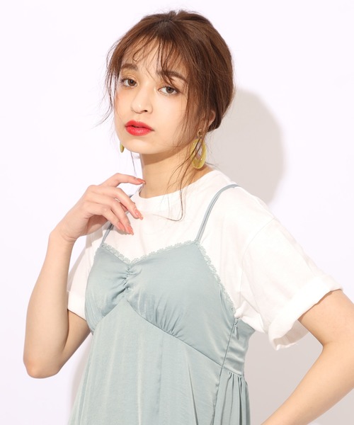 one after another NICE CLAUP（ワンアフターアナザーナイスクラップ）の「キャミワンピース（ジャンパースカート・レディース・ブルー/アイボリー/ブラック系その他/パープル系その他・FREE）」の22枚目の写真