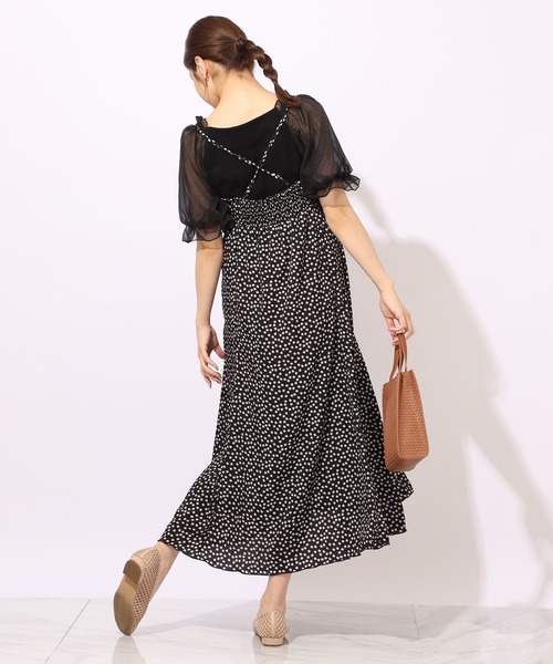 one after another NICE CLAUP（ワンアフターアナザーナイスクラップ）の「キャミワンピース（ジャンパースカート・レディース・ブルー/アイボリー/ブラック系その他/パープル系その他・FREE）」の18枚目の写真