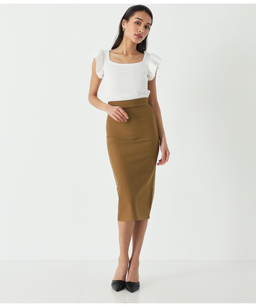 ANAP(アナップ)の「バックスリットシンプルタイトスカート(スカート・レディース・ブラック/グレイッシュベージュ/キャメル/ミント/アイボリー/グリーン/グレー/イエロー/レッド・FREE)」の16枚目の写真