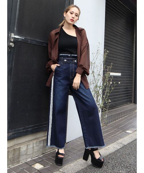 EMODA（エモダ）の「ワイドボリュームコンビネーションサンダル（サンダル・レディース・イエロー/ブラウン/ブラック・SMALL/LARGE/MEDIUM）」の7枚目の写真