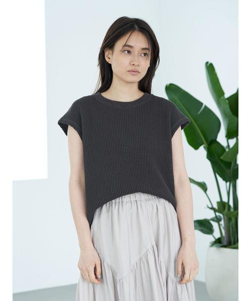 AMERICAN HOLIC（アメリカンホリック）の「ワッフルフレンチスリーブプルオーバー ＊〇（Tシャツ/カットソー・レディース・チャコールグレー/ブラウン/オフホワイト/アイボリー/その他7・M/L）」の22枚目の写真