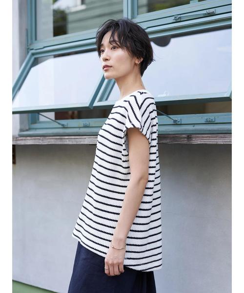 AMERICAN HOLIC（アメリカンホリック）の「ワッフルフレンチスリーブプルオーバー ＊〇（Tシャツ/カットソー・レディース・チャコールグレー/ブラウン/オフホワイト/アイボリー/その他7・M/L）」の17枚目の写真