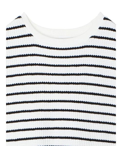 AMERICAN HOLIC（アメリカンホリック）の「ワッフルフレンチスリーブプルオーバー ＊〇（Tシャツ/カットソー・レディース・チャコールグレー/ブラウン/オフホワイト/アイボリー/その他7・M/L）」の13枚目の写真