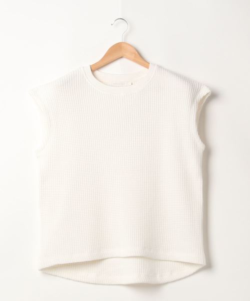 AMERICAN HOLIC（アメリカンホリック）の「ワッフルフレンチスリーブプルオーバー ＊〇（Tシャツ/カットソー・レディース・チャコールグレー/ブラウン/オフホワイト/アイボリー/その他7・M/L）」の7枚目の写真