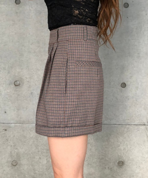 ENVYM（アンビー）の「チェックショートＰＴ（その他パンツ・レディース・ベージュ/グレー・FREE）」の3枚目の写真