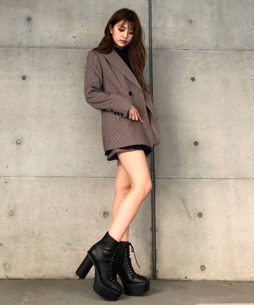 ENVYM（アンビー）の「チェックショートＰＴ（その他パンツ・レディース・ベージュ/グレー・FREE）」の7枚目の写真