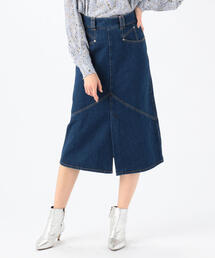 【Isabel Marant】 Dipomaデニムミディスカート Dipoma denim midi skirt in blue - Isabel Marant | Mytheresa