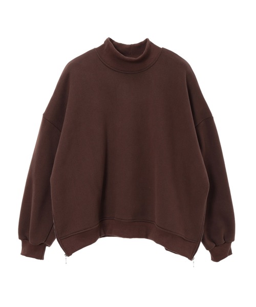 fifth（フィフス）の「サイドファスナーモックネック裏起毛スウェット（Tシャツ/カットソー・レディース・アイボリー/ブラック/ブラウン・MEDIUM）」の4枚目の写真