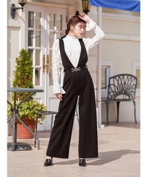 ストレートワイドサロペット