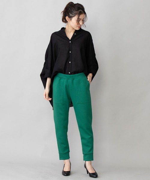 Munich（ミューニック）の「WEB限定　ダンボールニットスウェットパンツ（スウェットパンツ・レディース・アイボリー/モカ/ブラック/グレイッシュベージュ/グリーン・M/XS/S）」の6枚目の写真