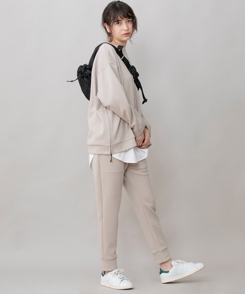 Munich（ミューニック）の「WEB限定　ダンボールニットスウェットパンツ（スウェットパンツ・レディース・アイボリー/モカ/ブラック/グレイッシュベージュ/グリーン・M/XS/S）」の15枚目の写真