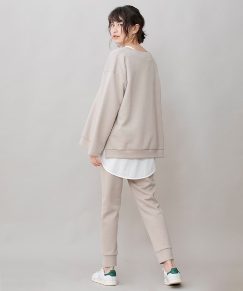 Munich（ミューニック）の「WEB限定　ダンボールニットスウェットパンツ（スウェットパンツ・レディース・アイボリー/モカ/ブラック/グレイッシュベージュ/グリーン・M/XS/S）」の18枚目の写真