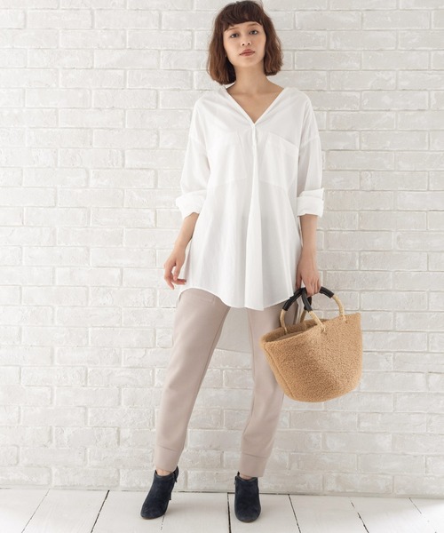 Munich（ミューニック）の「WEB限定　ダンボールニットスウェットパンツ（スウェットパンツ・レディース・アイボリー/モカ/ブラック/グレイッシュベージュ/グリーン・M/XS/S）」の19枚目の写真